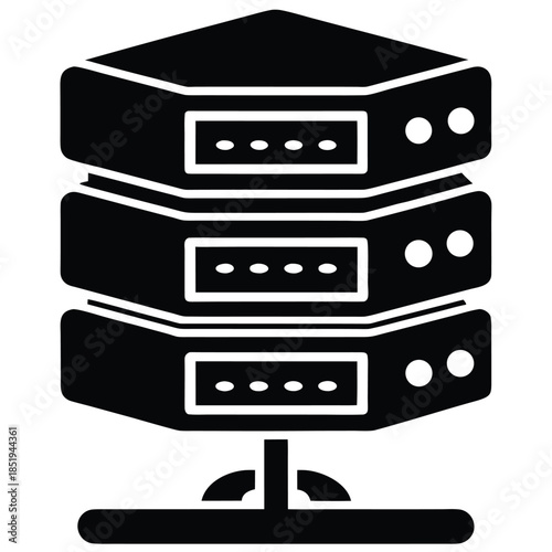 server vector illustration on white background