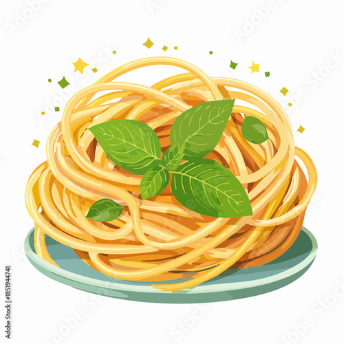 Cartoon illustration of a bowl filled with tasty potato chips on a white background