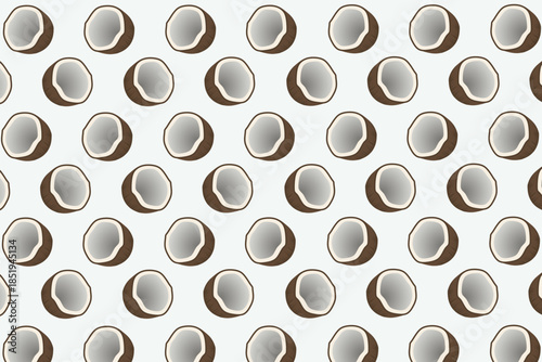 Seamless Coconut Pattern Illustration for Tropical Background and Summer Decoration