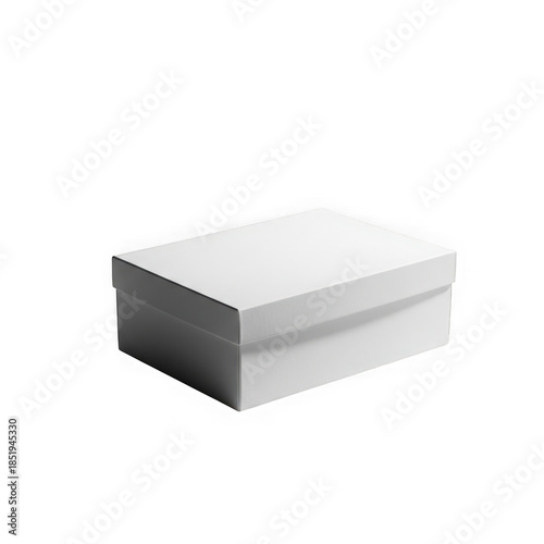 White shoe box isolated on transparent background