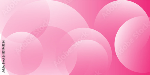 Minimalist banner background, pastel colorful, pink and yellow gradations. Circle effect style geometric, abstract background. vector