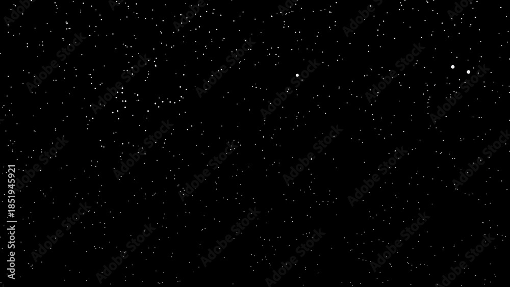 Obraz premium White Starry Dotted Texture on Black Background – Night Sky Space Vector Pattern