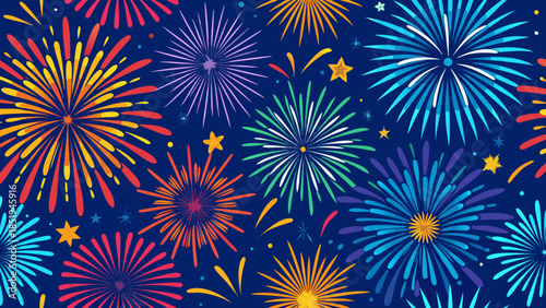 Vibrant fireworks display