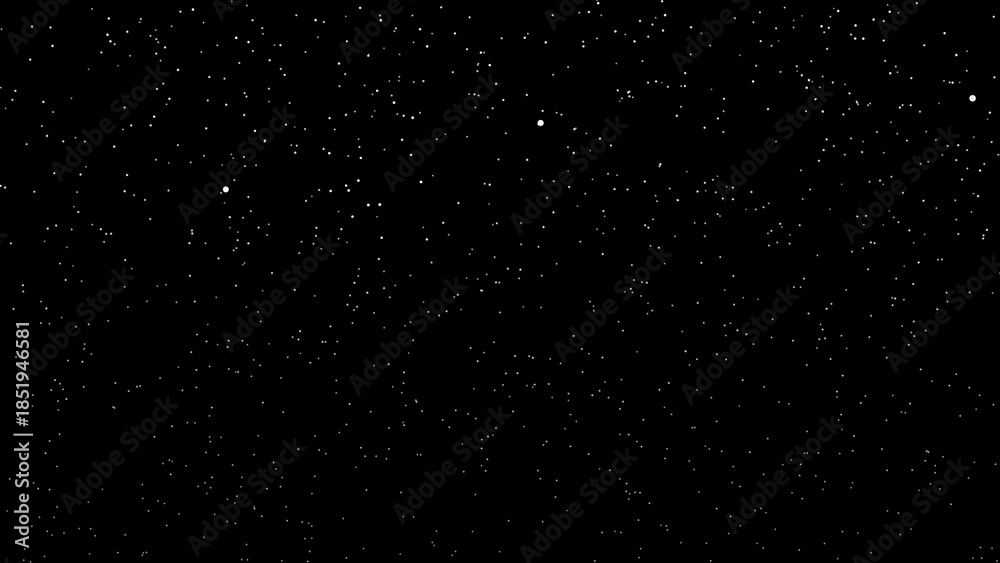 Obraz premium White Starry Dotted Texture on Black Background – Night Sky Space Vector Pattern