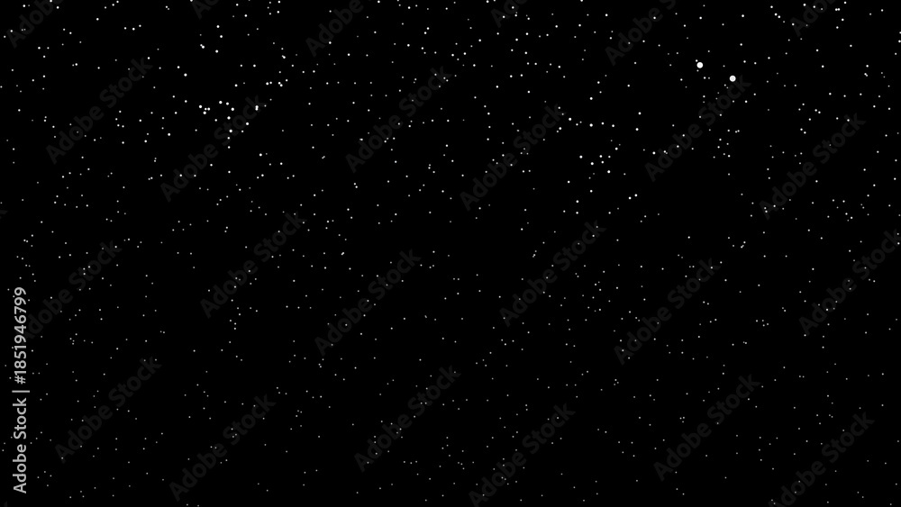 Obraz premium White Starry Dotted Texture on Black Background – Night Sky Space Vector Pattern