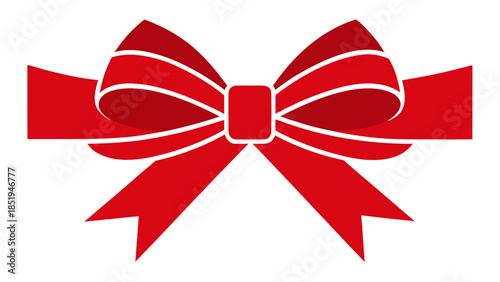 Elegant red bow