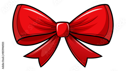Elegant red bow