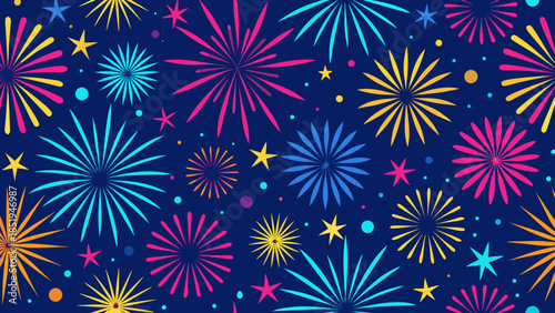 Vibrant fireworks display