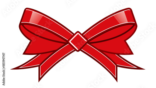 Vibrant red bow illustration