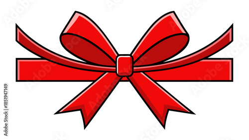 Red bow decoration