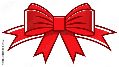 Vibrant red bow