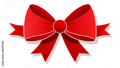 Elegant red bow