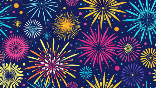 Vibrant fireworks display