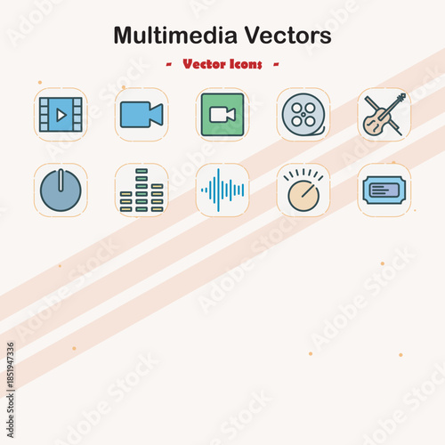 Collection of Multimedia and Media Icons