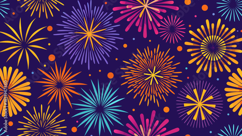 Vibrant fireworks display