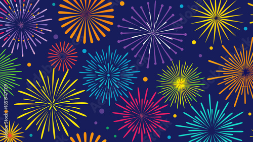 Vibrant fireworks display