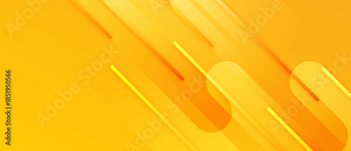 Modern abstract background with overlapping translucent yellow  diagonal shapes and linear patterns