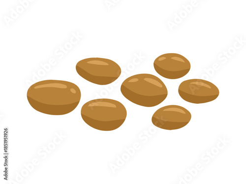 Human Poop Separate Hard Lumps or Severe Constipation Type