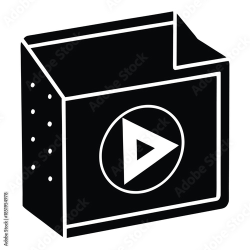 video file vector illustration on white background