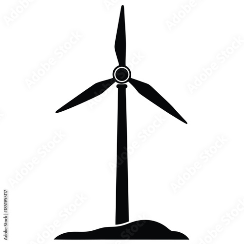 wind turbine vector illustration on white background