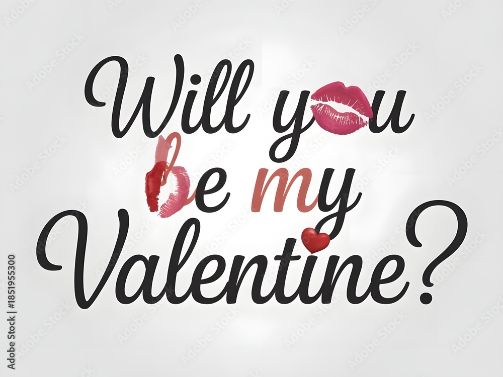 Fototapeta premium Valentine s day proposal message