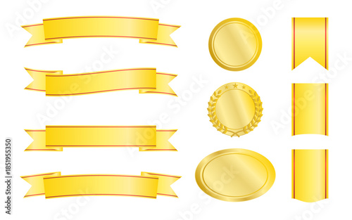 ゴールド調で構成した華やかなリボンコレクション