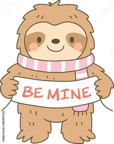 Adorable Bigfoot holding a 