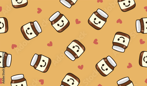 Chocolate jam pattern background vector design