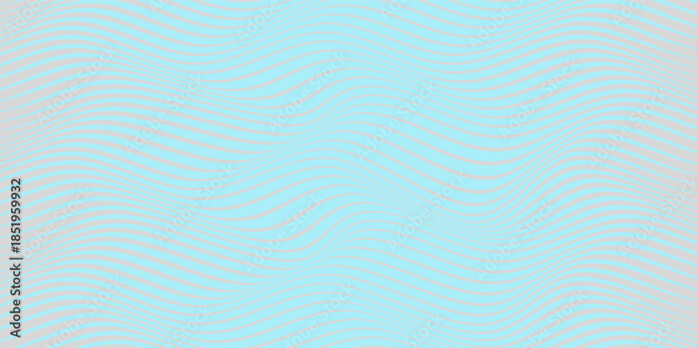 Fototapeta premium Water waves seamless pattern, vector curve lines abstract repeat tiling background, blue colored rhythmic waves.