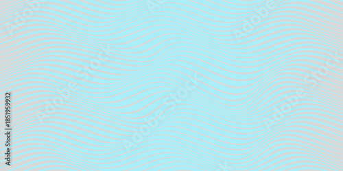Water waves seamless pattern, vector curve lines abstract repeat tiling background, blue colored rhythmic waves.