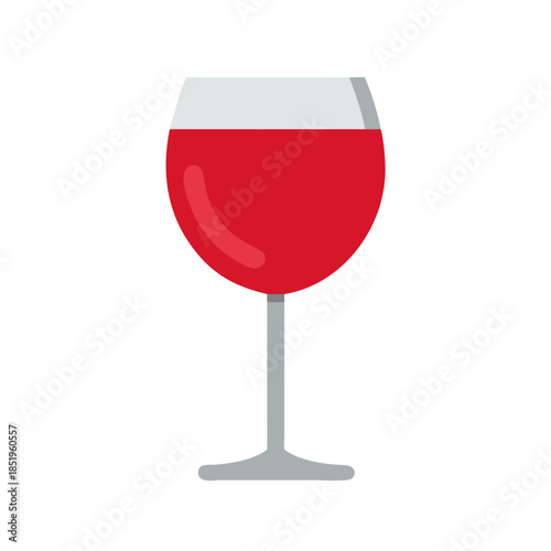 Minimalist wine glass illustration against a white background