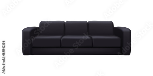 Modern stylish sofa furniture vector illustration isolated on white background contemporary couch design for interior decoration living room comfort home