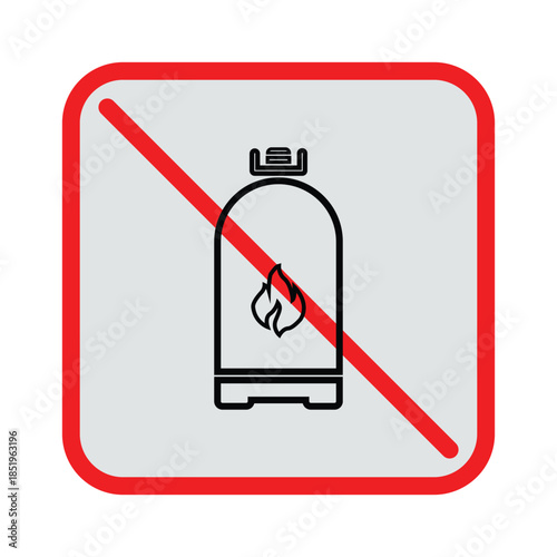 Outline gas cylinder icon