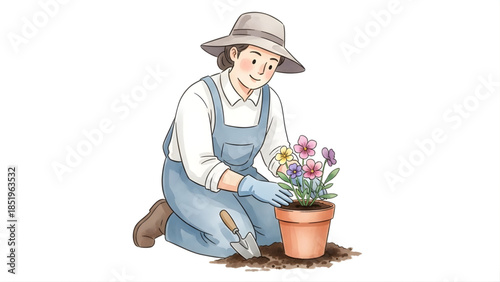 Collection of Bakery Items and Baking Tools, Including Loaves of Bread, Wheat Stalks, and a Rolling Pin