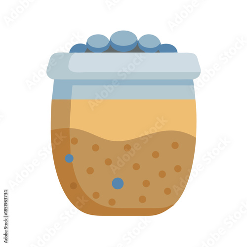 Stylized bucket filled with spheres on a dark backdrop