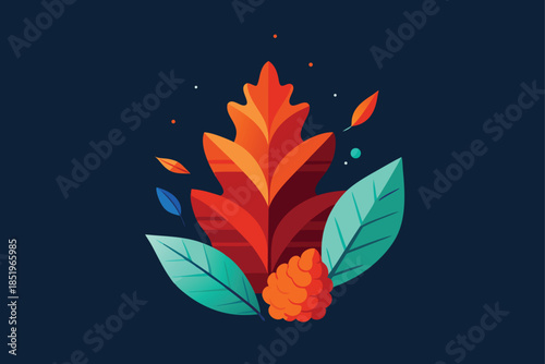 Bright winter bundle of pine cones, red berries, and green leaves, evoking a festive holiday spirit for seasonal decorations and designs.