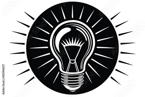 A single bright yellow light bulb glowing with warm light on a stark black background, symbolizing ideas, innovation, and inspiration.