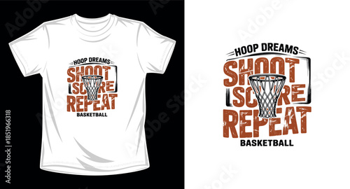 Basketball graphic vector art t-shirt design print template