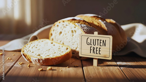 Gluten Free Baked Bread on Wooden Table Celebrating National Gluten Free Day