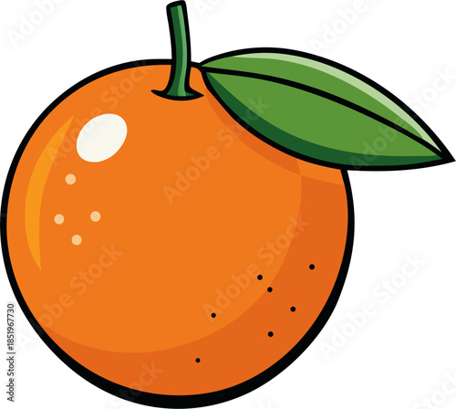 Orange Vector Illustration – Fresh Citrus Fruit Graphic Design