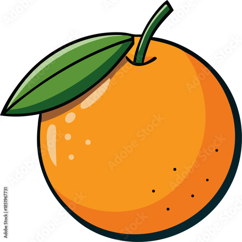 Orange Vector Illustration – Fresh Citrus Fruit Graphic Design