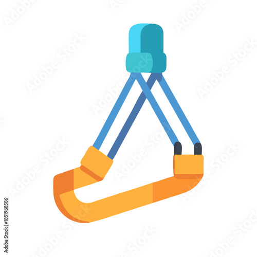 A Colorful Cartoon Slingshot Illustration on Black Background