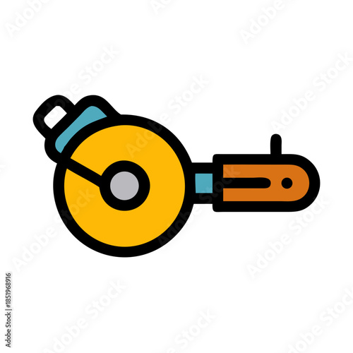 Minimalist tape measure illustration on black background for design