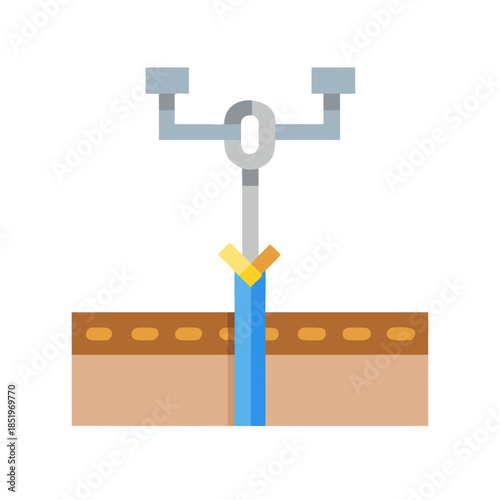 Digital Flat Illustration of Soil Testing Process and Technology