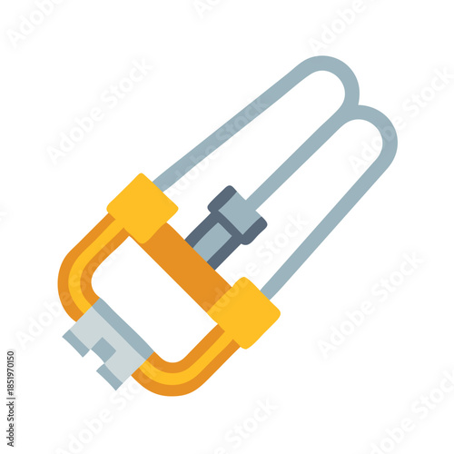 Flat illustration of compact fluorescent lamp on a black background