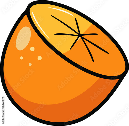 Orange Vector Illustration – Fresh Citrus Fruit Graphic Design
