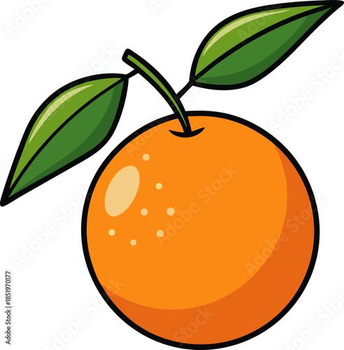 Orange Vector Illustration – Fresh Citrus Fruit Graphic Design