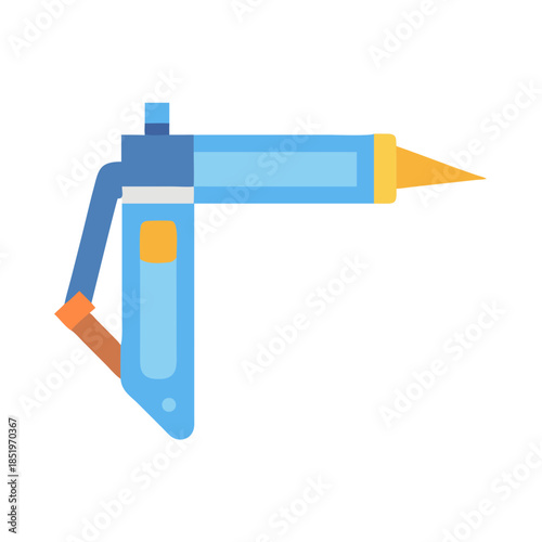 Illustration of a caulking gun on a black background