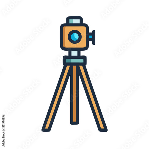 Surveying instrument on a tripod for measurement work