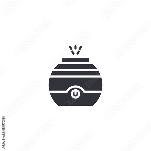 Aroma humidifier icon representing essential oil diffusion, relaxing atmosphere, improved air moisture, and wellness lifestyle support.